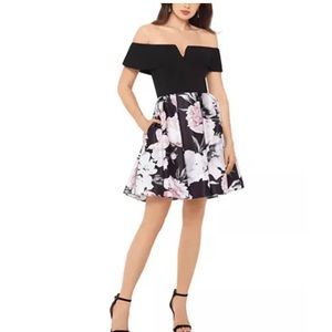 Betsy & Adam Fit & Flare Cocktail Dress